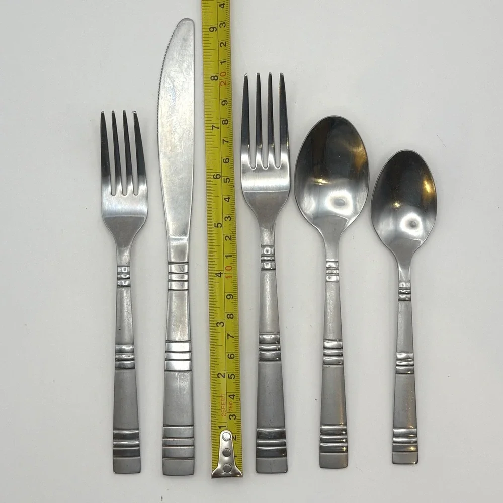 Mainstays Ashton Square Stainless Flatware Silverware 23 Piece Replacement Lot